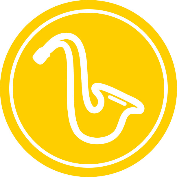 萨克斯乐器圆形图标符号图片下载