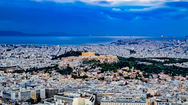 夜晚的雅典图片下载