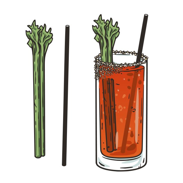 血腥玛丽鸡尾酒，低酒精饮料，有辣椒粉图片下载