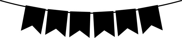 彩旗图标纸旗花环派对装饰图片下载