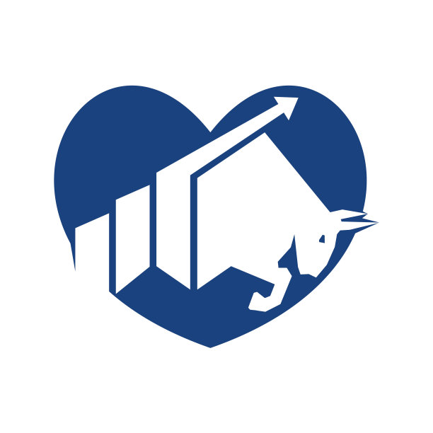 牛与图表条标志设计。图片下载