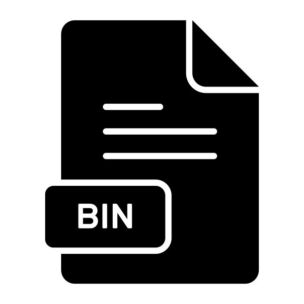 可编辑的BIN文件矢量图标设计图片下载
