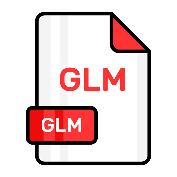 GLM文件的矢量图标，可编辑设计图片下载