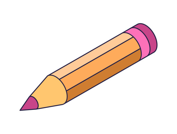 铅笔等距图标3d。削尖的铅笔等距插图。孤立在白色背景上。矢量图图片下载