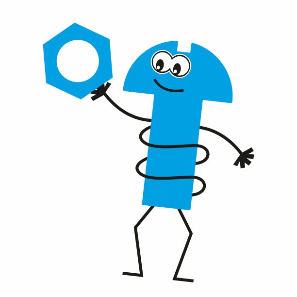 螺栓与螺母，表情符号，卡通，幽默插图，eps。图片下载