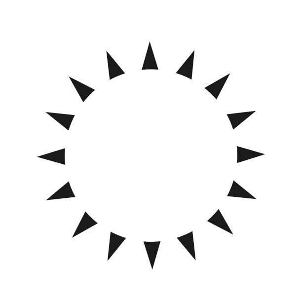 矢量插图，图标描绘一个空圆射线平面设计。图片下载