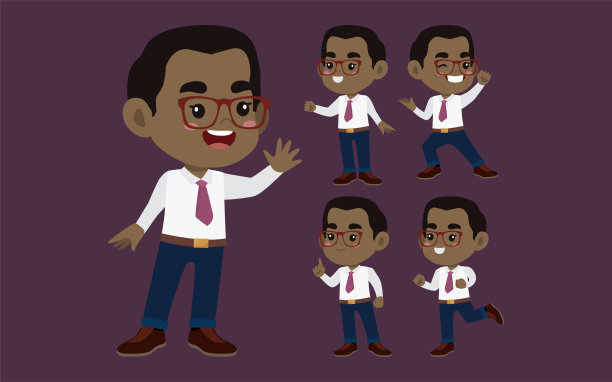 商务人士有不同的手势图片下载