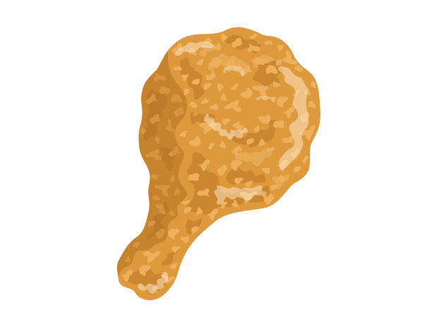 带骨炸鸡的插图。图片下载