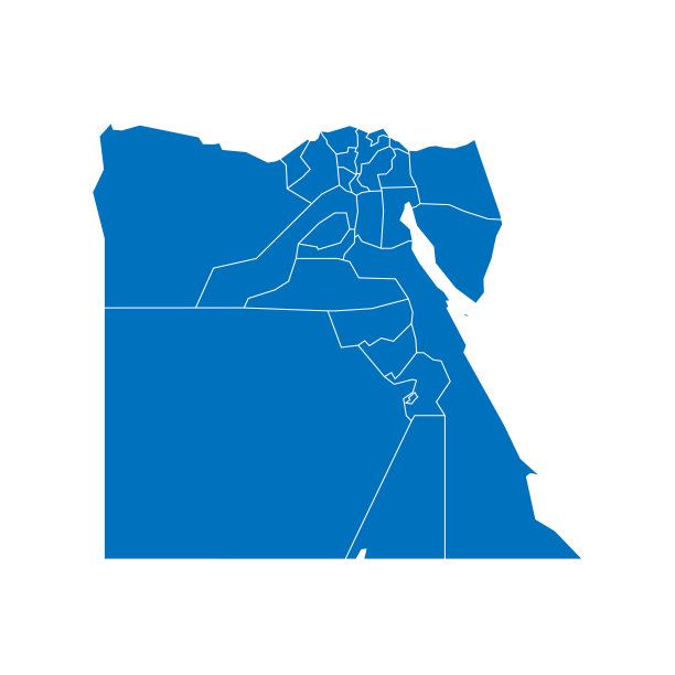 埃及政治地图的行政区划图片下载