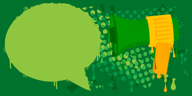 扩音器涂鸦。现代街头艺术装饰以城市画风表现。图片下载