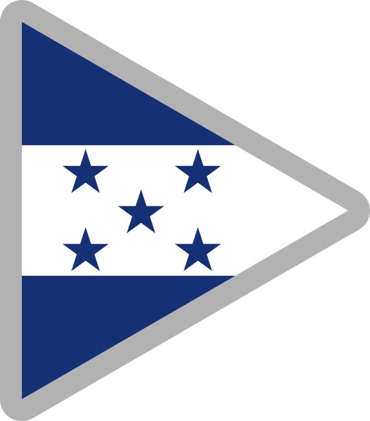 洪都拉斯国旗图标矢量素材图片下载