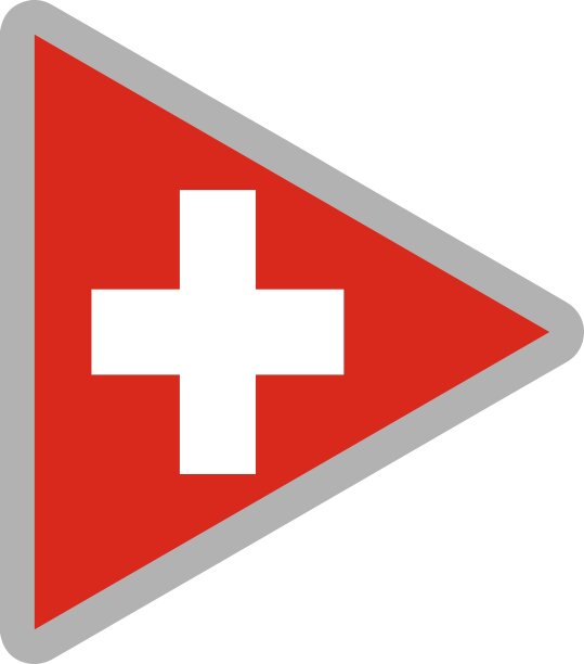 瑞士国旗图标矢量插图材料图片下载