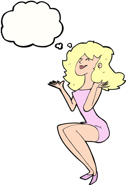 卡通美女坐着说话泡泡图片下载