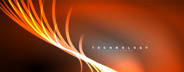 霓虹灯闪闪发光抽象线条光束图片下载