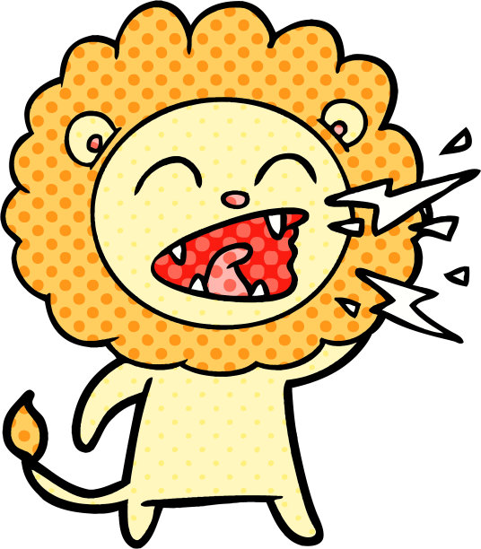 卡通怒狮图片下载