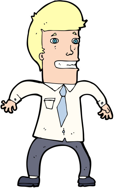 卡通紧张商人图片下载