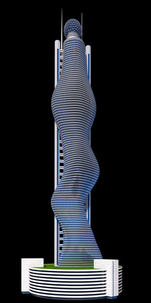 3D未来城市建筑图片下载