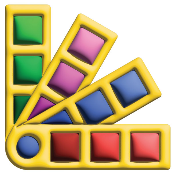 白色背景上的3D插图颜色样本图片下载