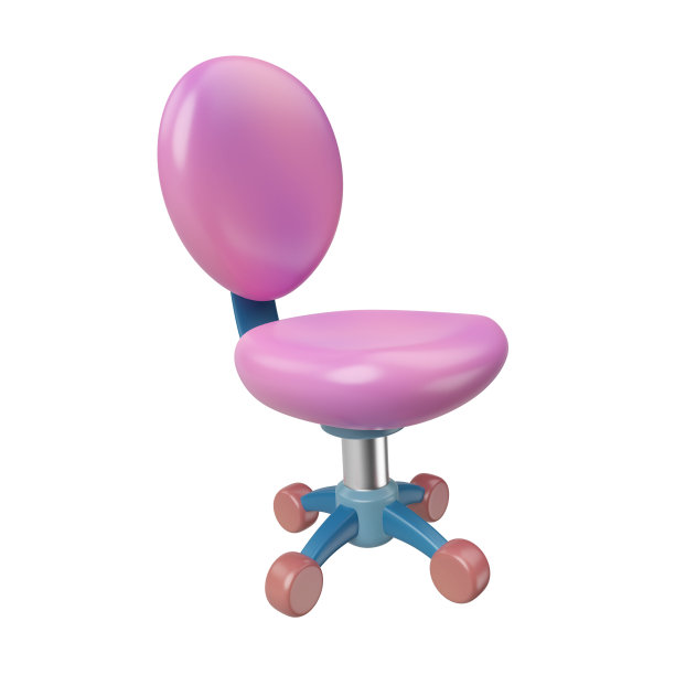 办公椅3D插图图标图片下载