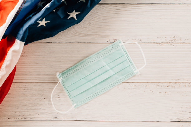 带有复制空间的美国国旗图片下载