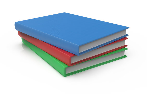 用3D制作的书，用于白色背景上的阴影和反射的模型图片下载