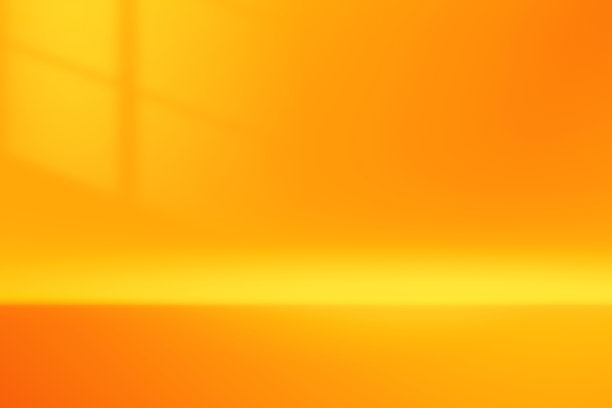 空黄色产品3d背景与抽象化妆品展示展示场景明亮的概念或渐变窗口光现代空白墙工作室显示背景和橙色广告销售横幅。图片下载