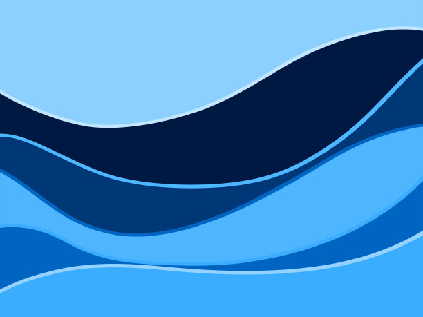 蓝色波浪流动图形运动设计背景。图片下载