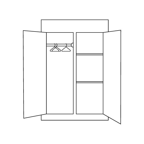 衣柜图标矢量图片下载