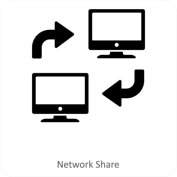 网络共享和文件夹图标概念图片下载