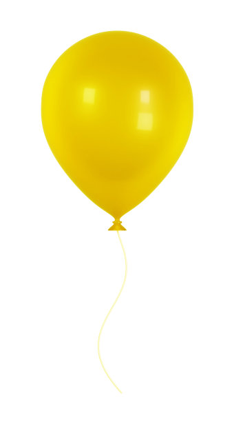 黄色气球生日聚会庆祝孤立图片下载