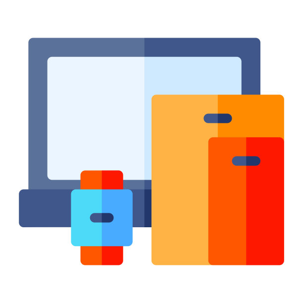 孤立的计算机设备在白色背景上的平面图标。小工具，智能手机，平板电脑，智能手表，笔记本电脑图片下载