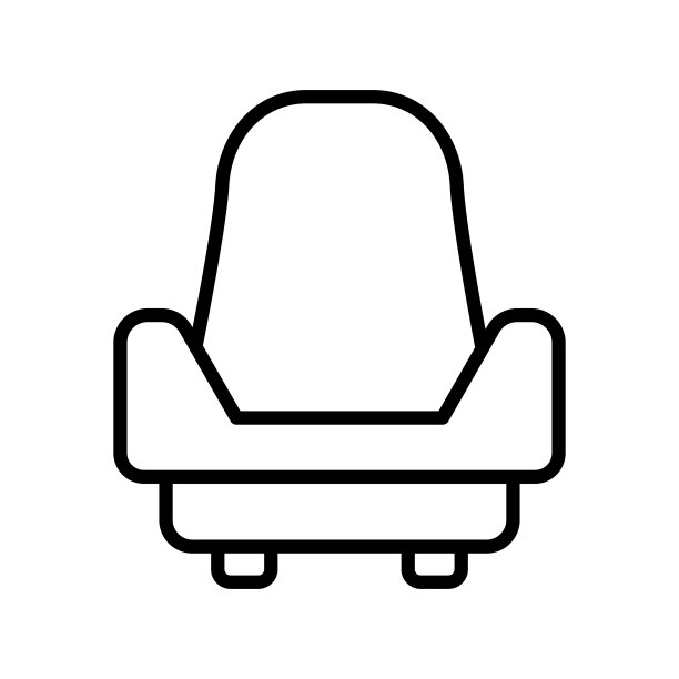 沙发椅子图标，矢量，设计，平面风格图标集合，模板图片下载