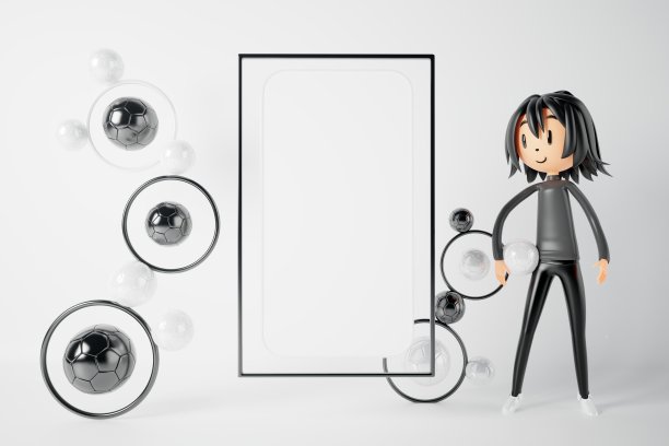 动作卡通3d人物。男孩在运动。3 d插画家。丰富多彩的人体设计。快乐的脸。运动对象渲染。健身活动。健康的概念。复制空间背景。足球图片下载