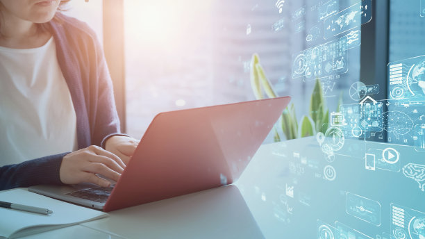 业务和技术概念。通信网络。数字转换。图片下载