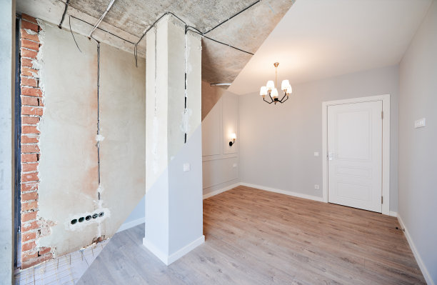 卧室装修前后的照片拼贴。图片下载