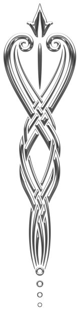 装饰艺术银色符号的肖像格式图片下载