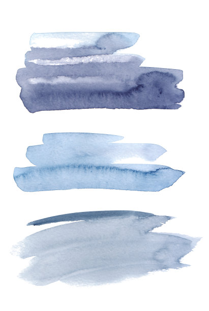 抽象，水彩灰蓝色，纹理涂抹的画笔。图片下载
