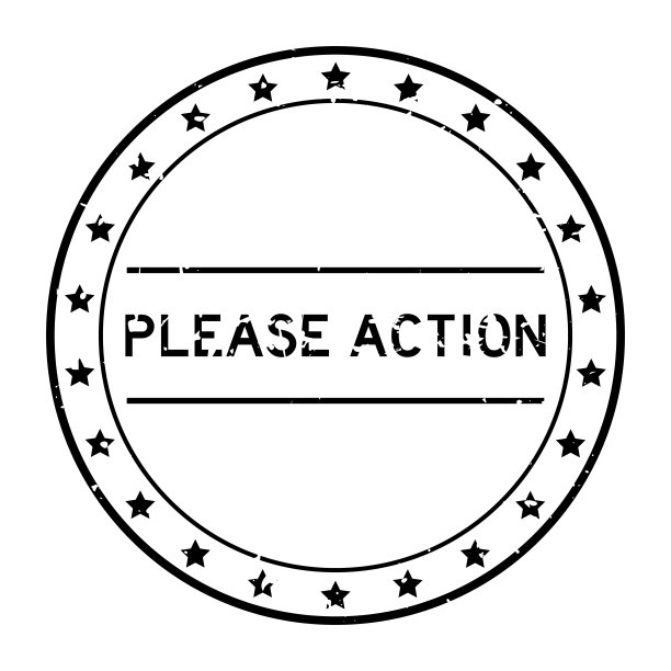 垃圾黑色请行动字圆形橡胶印章印章在白色背景图片下载