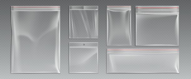 塑料自封袋，空拉链袋设置图片下载