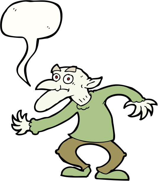 带有语音泡泡的卡通小妖精图片下载