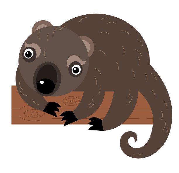 卡通澳大利亚场景与快乐和有趣的麦粗麦粉在白色背景-插图图片下载