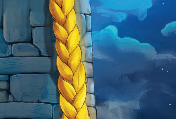 卡通场景的岩石墙插图图片下载