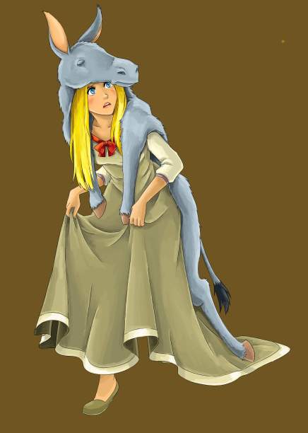 卡通场景与公主皇后插图图片下载