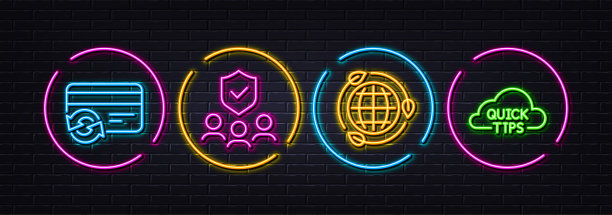 生态能源，改变卡和人民保险最小线图标。对于web应用程序，打印矢量图片下载