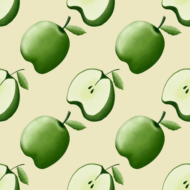 苹果果实绘制油漆图案。图片下载