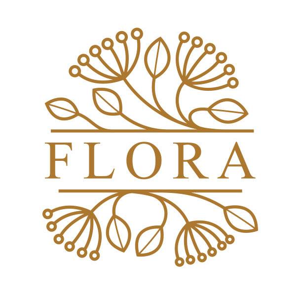 矢量花卉徽章孤立在白色背景，树叶和树枝线性标志，豪华经典风格的优雅徽章，精品或酒店标志。图片下载