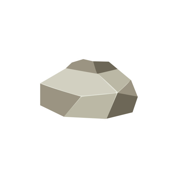 岩石博尔德。天然形状的石头。矢量图图片下载