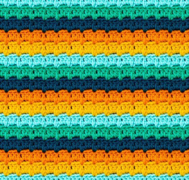 无缝针织图案钩针从明亮的丙烯酸纱。像素风格。图片下载