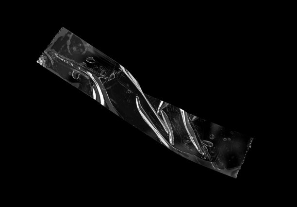 胶粘塑料胶带隔离在黑色背景图片下载