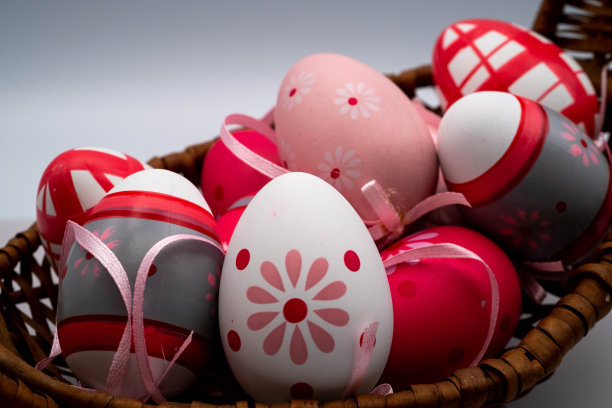 有质感的彩色彩蛋，在复活节图片下载